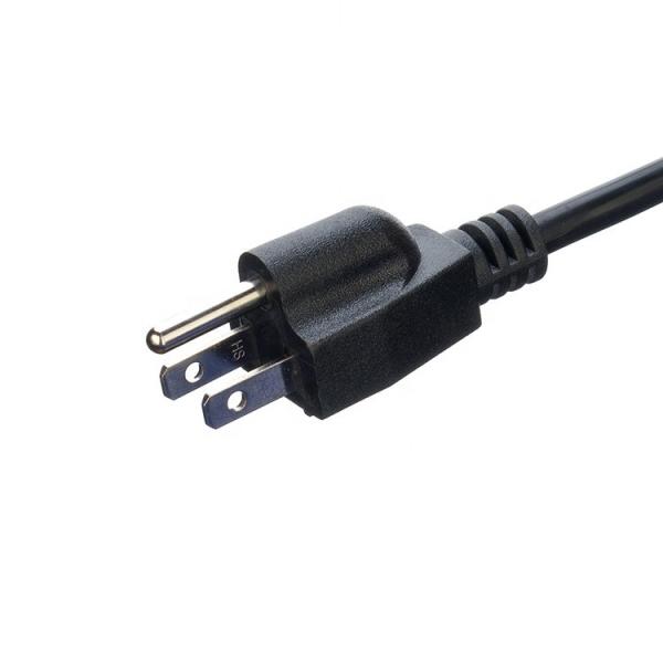 Customized ETL 3 Prong American Power Cord ETL1ft Flat Head Extension Cord PVC Jacket 3X16AWG 7a 125v 2 Prong Figure 8