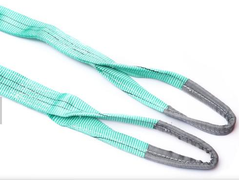 WLL 2000KG ,Double ply polyester webbing sling / lifting sling with reinforced lifting eyes,