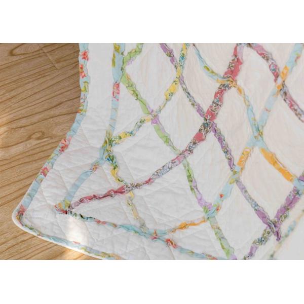 Geometric Full Size Quilt 3pcs Country Style Handmade Patchwork Quilt Bedding Sets