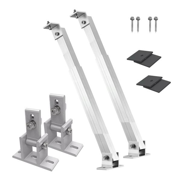 Maximum Efficiency Solar Panel Mounting Bracket with Adjustable Angle Wind Load 60M/s