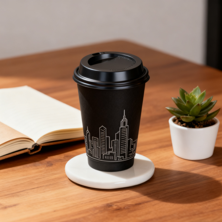 Customized Logo Disposable Double Wall 8oz 12oz 16oz Hot Drink Coffee Paper Cup