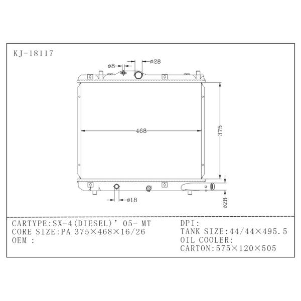 Auto Radiator Plastic Lower Tank For Suzuki SX-4 DIESEL 2005 MT