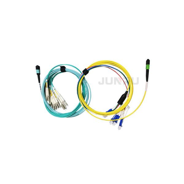 LC UPC Fan Out MM Fiber Optic Patch Cord G657A2 G652D OM3 OM5 MPO SM 10M