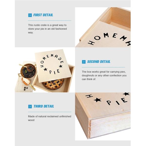 Vitalucks Custom Apple Pie Packaging Eco-Friendly Wooden Box for Special Gift Giving