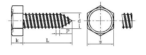 Steel DIN571 Hex Chipboard Wood Screws Flat Head Zinc Plated Surface