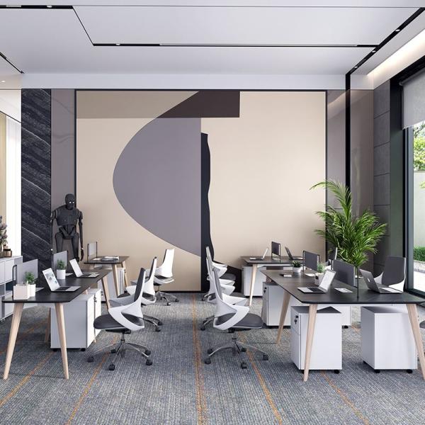 Современный персонал Деревянный исполнительный стол кабинет офисная рабочая станция комбинированный стол