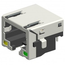 RJ45 Modular Jack (Offset),Shielded, THT, Reflow Soldering