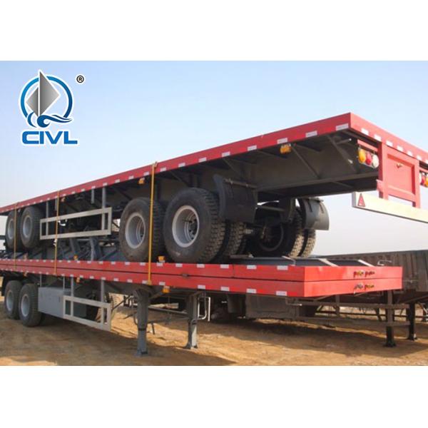 New 40 Feets 3 Axles Trailer Flatbed Container Semi Trailer Trucks Heavy Duty Flatbed Trailer