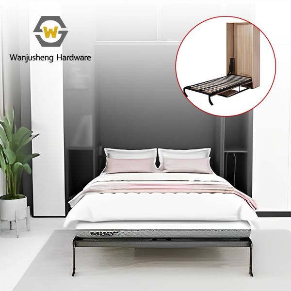 Wooden Wall Bed Foldable Horizontal Hidden Wall Bed Bedroom Furniture Murphy Modern Storage Bed
