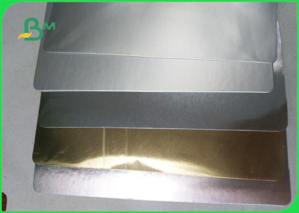 rolo do papel do cartão 275GSM, ouro da folha de alumínio/cartão de papel de prata para o pacote super do presente