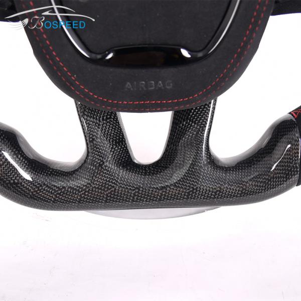 Custom Black Alcantara Dodge Carbon Fiber Steering Wheel Carbon Fiber
