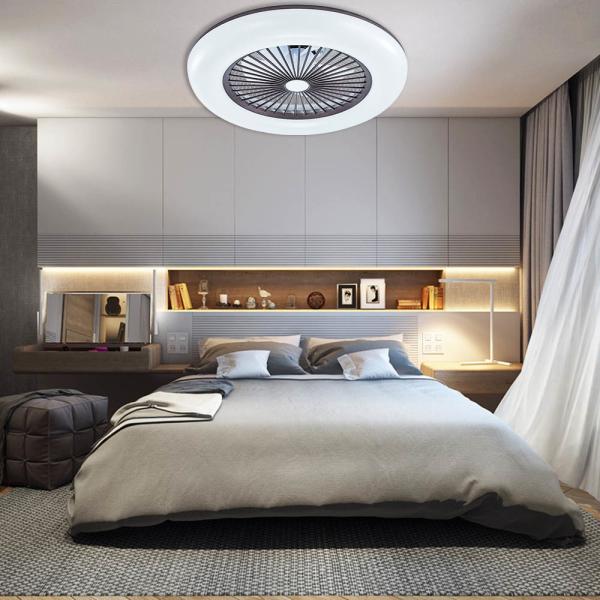 24 polegadas de plástico quarto ventilador de teto luminárias com controle remoto