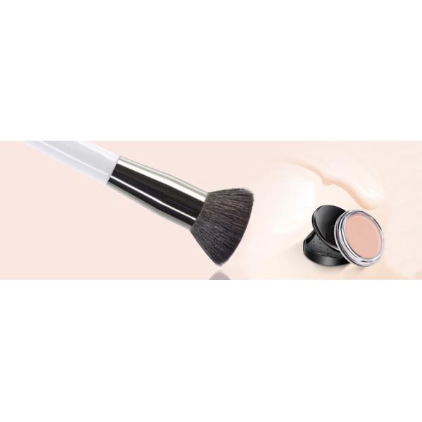 Travel Goat Hair Flat Top Buffer Brush Power Foundation Makeup Brushes