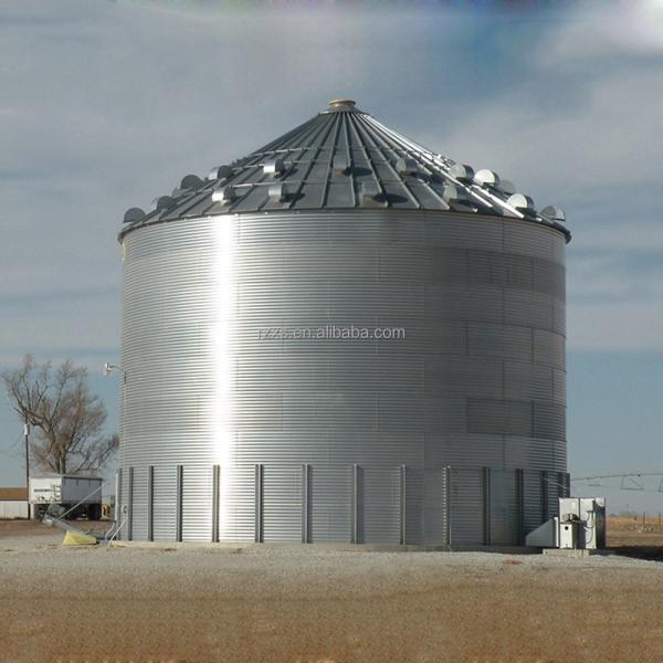 STGF50 5000 toneladas Máquina de armazenamento de milho, arroz e trigo Ventilação espiral Silos de grãos de aço corrugado