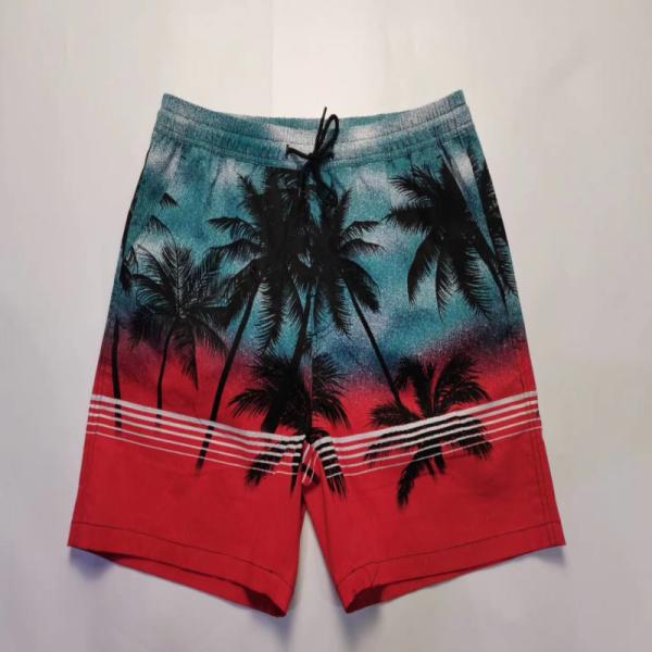 100% Cotton Mens Printed Cotton Shorts Floral Cotton Shorts
