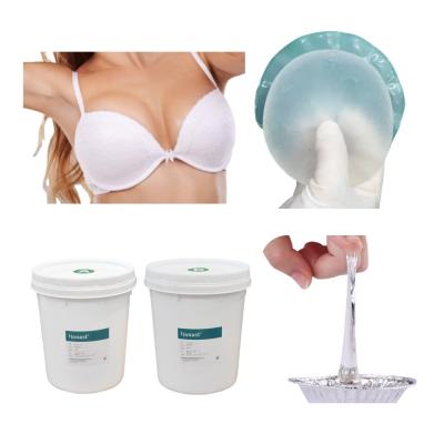 Food Grade Squishy Silicone Gel Platinum Based Silicone For Women's Breast Pad