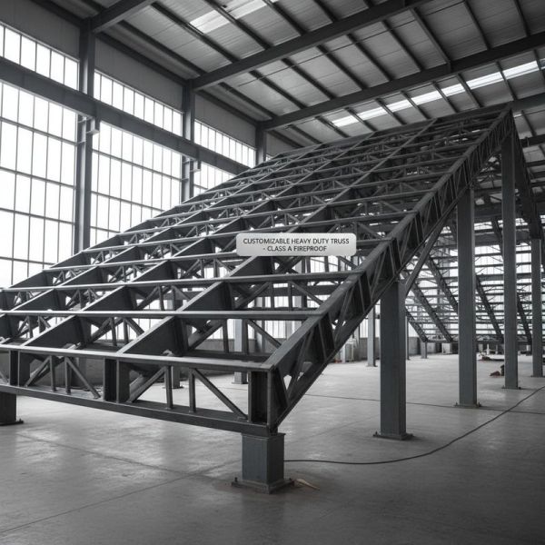 Customizable Heavy Duty Truss with 30% Roof Pitch and Class A Fireproof Rating for Large Scale Buildings
