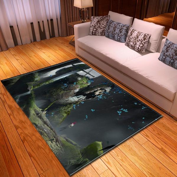 100% Polyester Living Room Floor Carpets Cross Border Skeleton Soft Bedroom Carpet