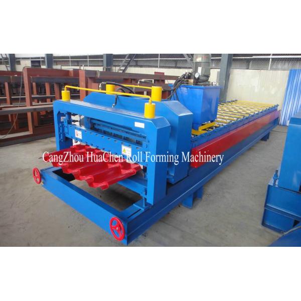 Rollo esmaltado del acero de alta velocidad que forma el equipo con la prensa hidráulica y el sistema cortado