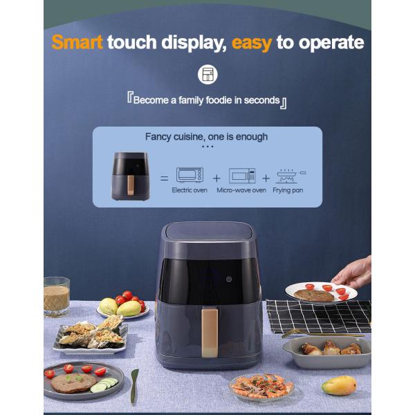 Electric 4.5L Smart Air Fryers 1400W 80 To 200 Degree