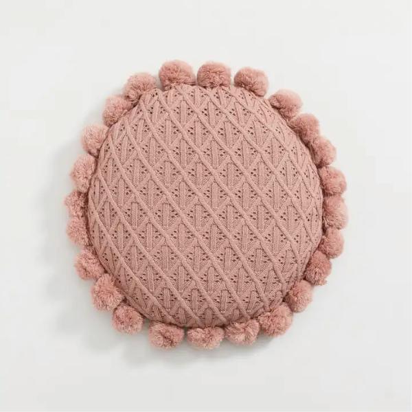 High Density Foam Filling Knitted Throw Pillow Case for Sofa Bed Decor in Customized Color