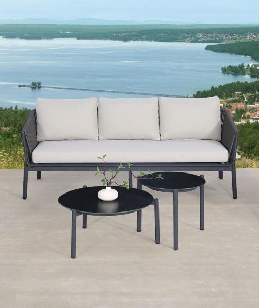 Modern Environmental PE Rattan Patio Garden Alumínio Sofá E Mesa Conjunto Para lazer