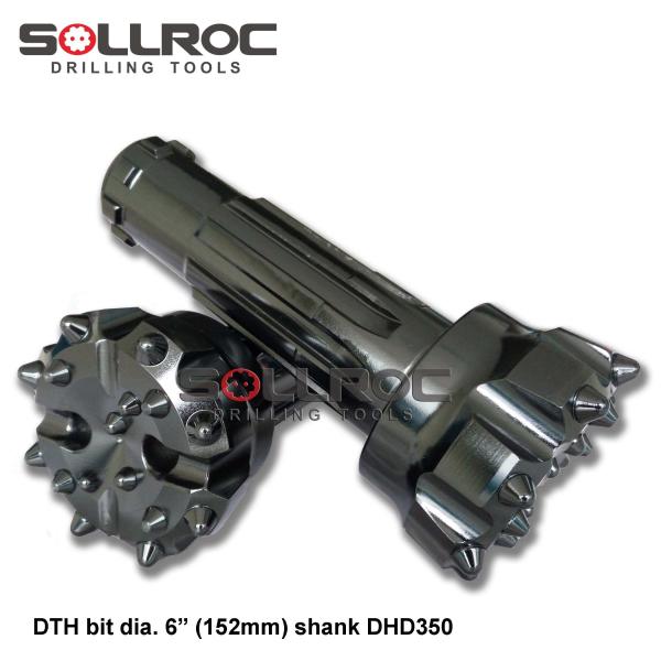 152mm Shank M60 孔穴掘削用 ワルフスタンDTHドリルビット