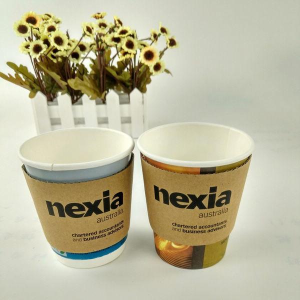 As luvas personalizadas do copo de café do papel do logotipo, café do papel de embalagem Sleeves 16oz