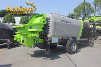 Bomba estática de hormigón ZOOMLION usada HBT100.18.186RSU bombeo de sistema de control inteligente de hormigón arranque del cilindro principal