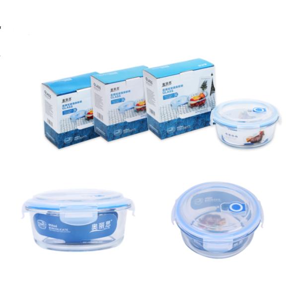Боросиликат отжал стеклянные коробки для завтрака с запирать крышки