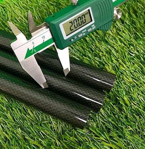 Tubos de fibra de carbono 3K com padrão 20mm-18mm - Resistência à corrosão e resistência a choques