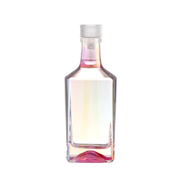 Custom Colored Electroplating Wine Bottle in Blue Pink Red Grey for Spirit and Brandy