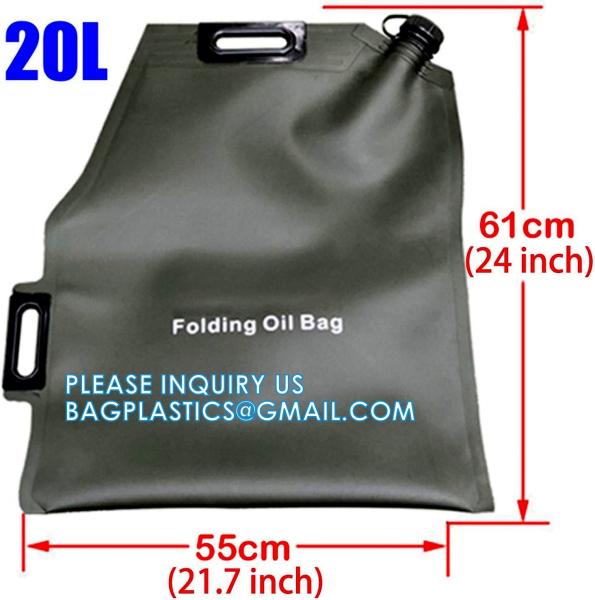 Fuel Tanks Portable Folding Oil Bladder Bag Gasoline Sac Sealable Foldable Petrol Can Drum Canister Diesel Storage