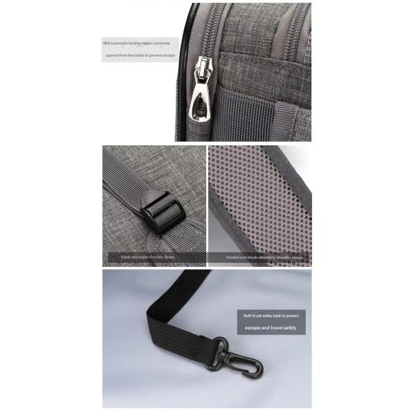 34*28*42CM Gris Mochila plegable para mascotas Tejido suave Mochila bonita para gatitas Estilo lindo / divertido / juguetón Para perfecto