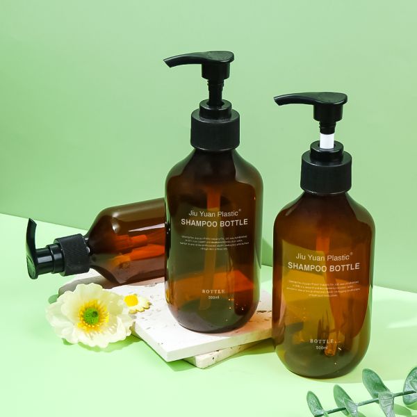 Light-Blocking Large-Capacity Refillable PET Plastic Lotion Bottles with Pump for Shampoo and Body Wash