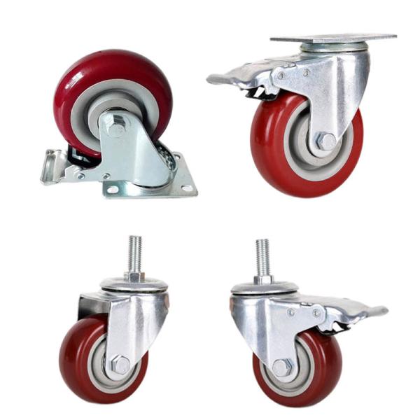 Industrial Heavy Duty Tread Silent Dual Swivel Locking Caster Wheels for Customization