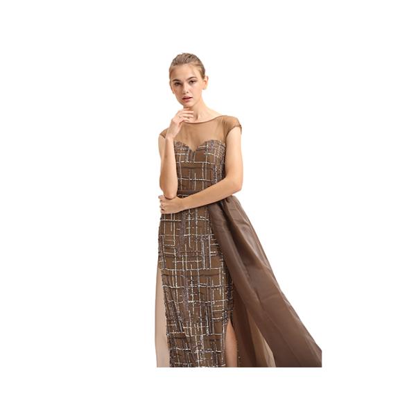 Ladies Vintage Evening Dresses With Mini Cape Irregular Silhouette