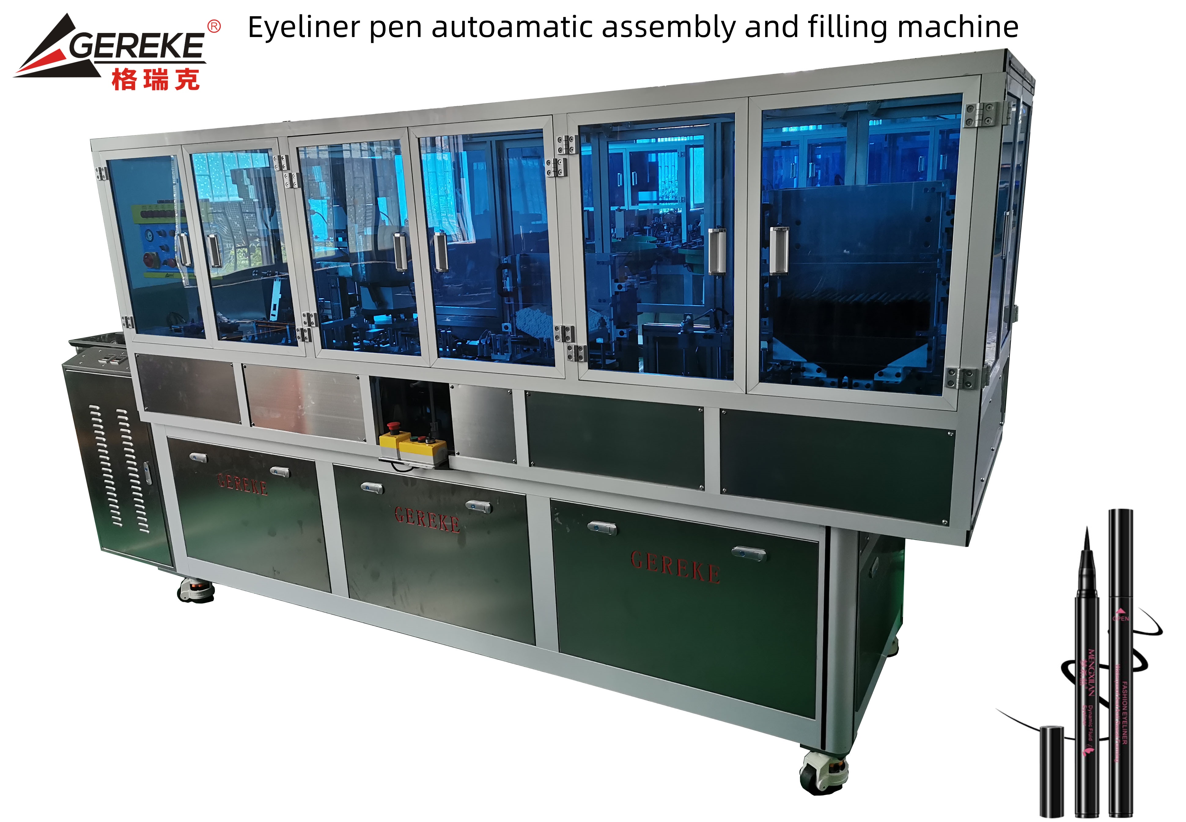 Automatic Inspection Cosmetic Processing Equipment For Eyeliner Pen Eyebrow Pen