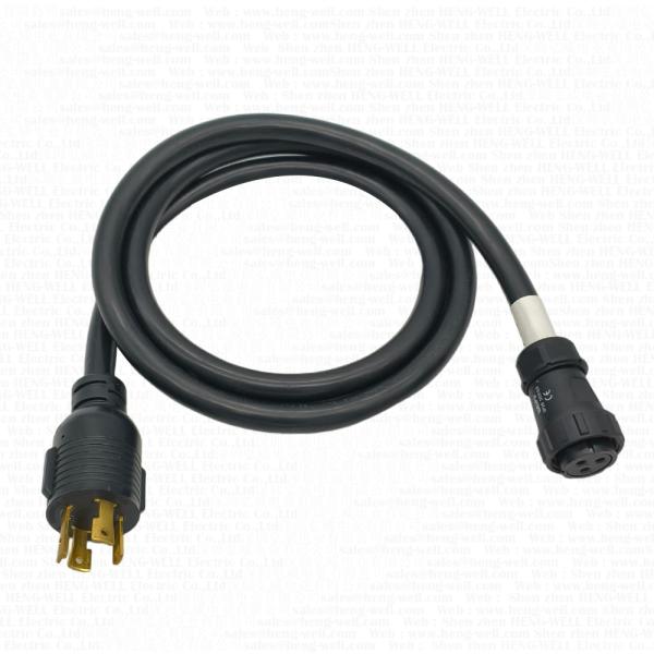 30 Amps IP68 Rated Extension Cord with L14-30 Locking Plug and SJTW 3C 10AWG Cable Deep Sea Underwater 3 Pin Connectors