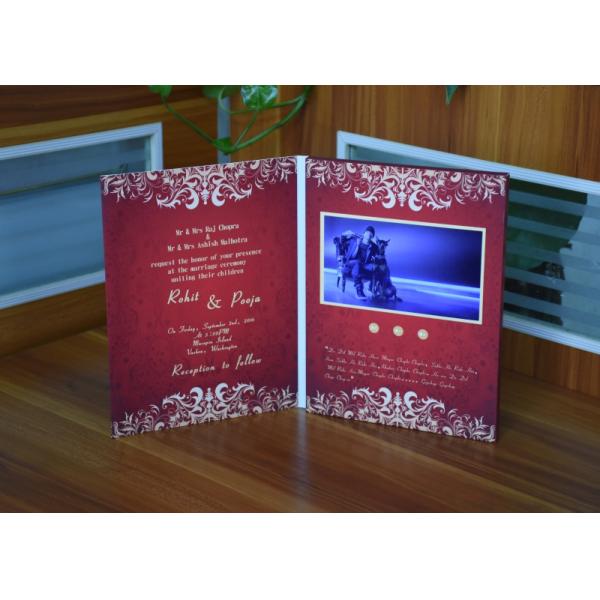 A4 Size Video Greeting Card Wedding Convenient With USB Cable