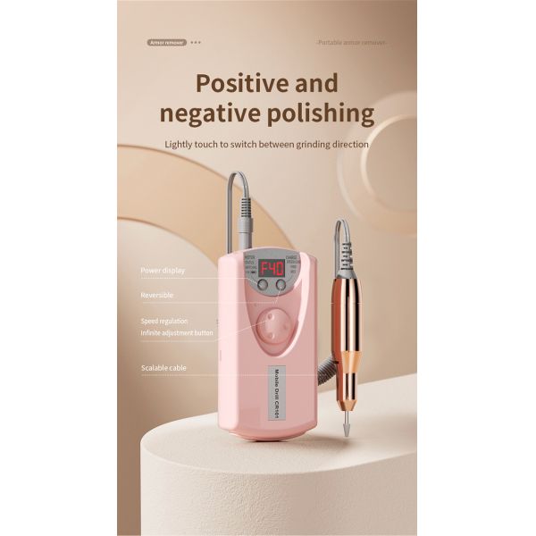 Best Selling Electric Nail Drill Rechargeable ABS Compact Fully Automatic Intelligent High-speed Dust-proof Handheld Pen Home