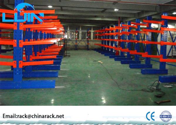 Multi Levels Cantilever Storage Racks Long Life Span Strong Safe Structure