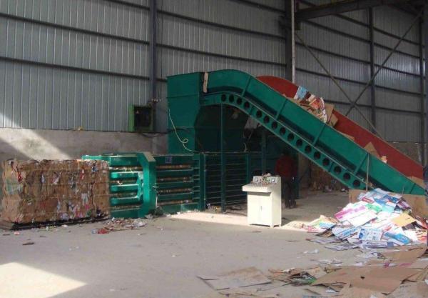 Inline Autoamtic Horizontal Hydraulic Baler, for Waste Cardboard, Carton Box, etc.