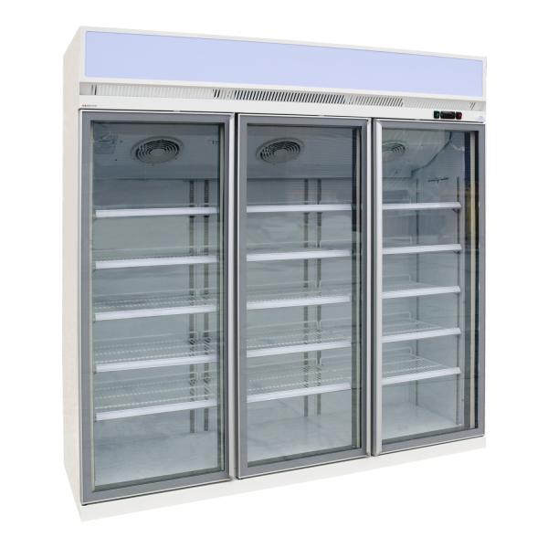 Top Mounted Reach In Freezer 3 Doors Vertical Merchandiser Display Freezer