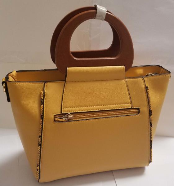 Hot Sale Fashion Handbags Women bags Designer Handbags with wood handle for Women Leather PU Bag Crossbody and Shoulder
