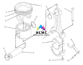 0R9897 Cylinder Liner Piston Ring 150-4621-02 1504621 150-4621 3126 Diesel Engine Parts Rebuild Overhaul Repair Kit