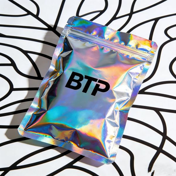 Custom Logo Digital Printed Doypack Ziplock Plastic Wholesale Holographic Yin Yang Mylar Zipper Bag