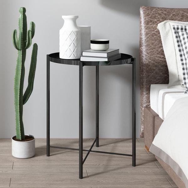 Living Room Metal End Center Coffee Table 2- Tier Small Side Table Eco Friendly