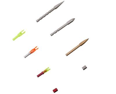 Parafuso da seta no ponto, colagem nos pontos, inserções da seta, Nock, bucha, Pin, colar, anéis, peso da seta