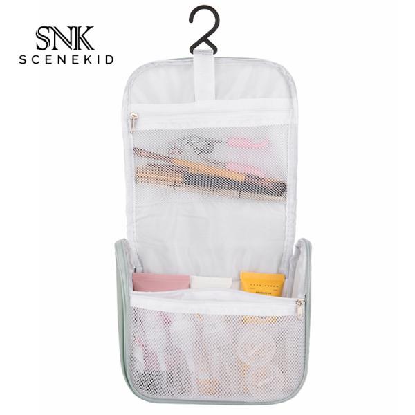 Large Capacity Grey Hanging Waterproof Tavel Wash Cosmetic Bursh Bag